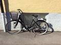 Cykel, cresent, city, svart.