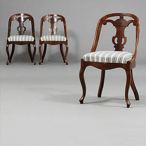 GÖTEBORGSSTOLAR, 3 st, 1900-talets första hälft.