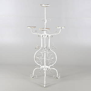 BLOMSTERPIEDESTAL, Smide, trä, 1900-tal.