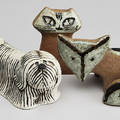 FIGURINER, 3 st, keramik, Lisa Larson.