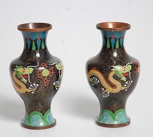 URNOR, 1 par Cloissonne, 1900-talets början.