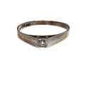RING, 18K vitguld med diamant, totalt ca 0,025 ct. Vikt 1,7 g.