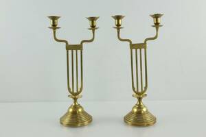 LJUSSTAKAR, ett par, tvåarmade, jugend