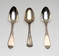 SKEDAR, 3 st, silver, 1795, 1808 och 1827. Vikt ca 186 g.