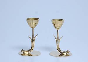 LJUSSTAKAR, 1 par Ystad Metall Gunnar Ander.