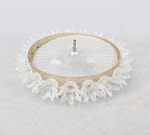 TAKPLAFOND, mässing och glas, 1900-talets andra hälft.