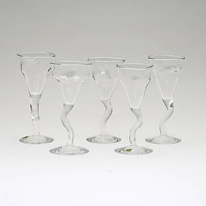 SNAPSGLAS, 5 st, Elmhults glasbruk.