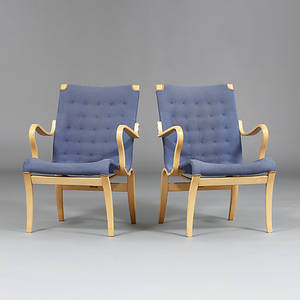 FÅTÖLJER, ett par, Mina Bruno Mathsson för Mathsson International.