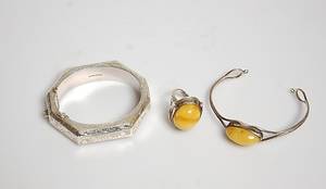 ARMBAND, RING, 3 delar  silver.