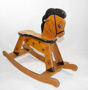 GUNGHÄST, trä 1900- talets mitt.