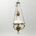 TAKFOTOGENLAMPA, mässingglas, jugend.