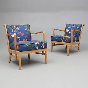 KARMSTOLAR, 2 st, 1940-50-tal.