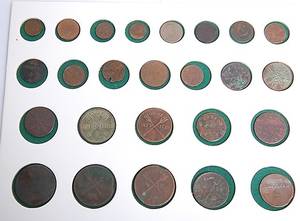 MYNT,  25 st svenska,  1600-1800-tal.
