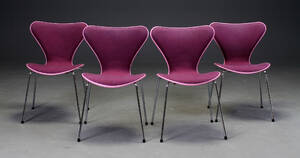 Arne Jacobsen 3107. Fire  syverstole , forsidepolstret 4 