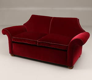 SOFFA I PLYSCH, tvåsits,  1930-tal.