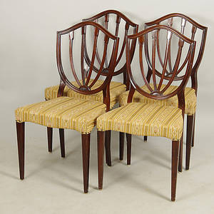 STOLAR, 4 stycken, mahogny, engelsk stil.