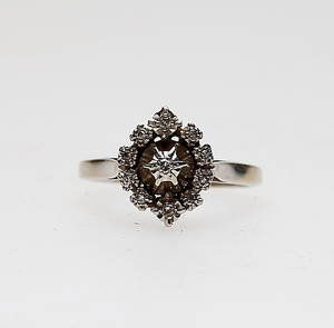 RING, 18k vitguld samt 11 st mindre diamanter.