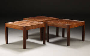 Dansk møbelproducent. Tre sidebord, palisander 3