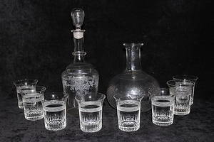 KARAFFER, 2 st, 8 st glas.