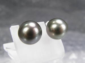 Ohrstecker mit großen Tahitiperlen    2 