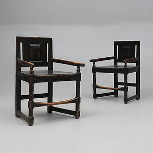 KARMSTOLAR, senbarockstil, 1800-talets första hält.