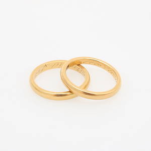 RINGAR, 2 st, 20 k guld, 7,94 gr.