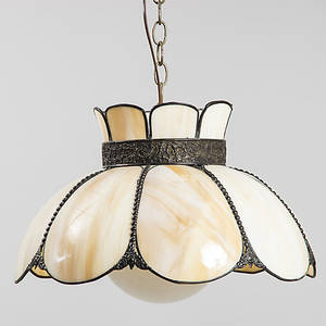 TAKLAMPA, Tiffany-modell, sent 1900-tal.