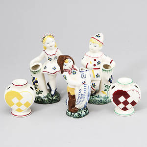 FIGURINER, 5 st, Aluminia, Danmark.