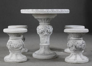 Havesæt, af støbt stenmateriale. 5