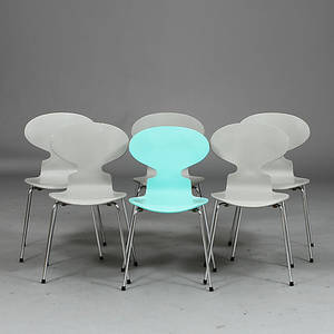 STOLAR, 6 st, Myran, Fritz Hansen Denmark.