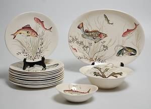 FISKSERVIS, 15 delar porslin,  Johnson  Bros.