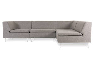 DAMM MODULSOFA betrukket med slidstærkt URBAN GREY møbelstof