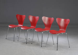 Arne Jacobsen. Fire stole model 3107 4