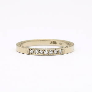 RING, 18K vitguld, med diamanter. Total vikt ca 3,1 g.