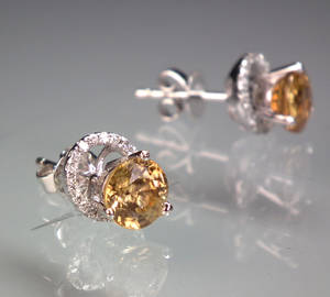 Brillant - Zirkon Ohrstecker ca. 0.23 ct.