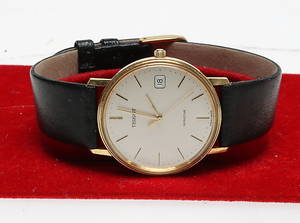 HERRARMBANDSUR, Tissot, Seastar, quartz ur, 18 K guld, vikt 25,47 gram.