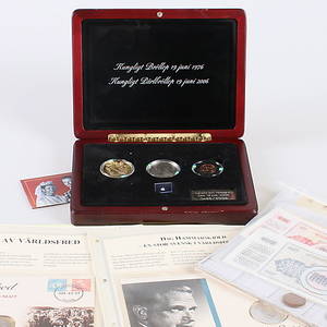 MYNTSAMLING, delvis silver samt jubileumsmynt.