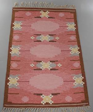 INGEGERD SILOW. MATTA Rölakan. Signerad IS, ca 210 x 139 cm.