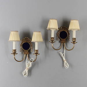 VÄGGLAMPETTER, 1 par, 1900-TAL.