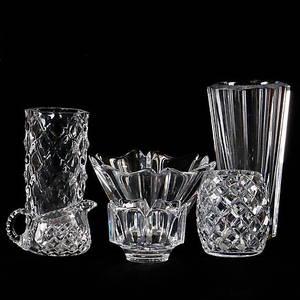 VASER, skålar samt mjölkkanna, 6 delar, glas, delvis Orrefors.