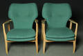 Organischer Lounge Sessel, Gestell aus Eiche 2