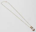 HALSKEDJA MED HÄNGE, 14k guld, total vikt ca 11,2 gr.
