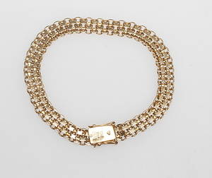 ARMBAND X-LÄNK, 18k guld, vikt ca 12,2 gr.