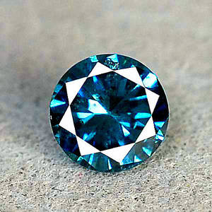 0.85 CT Blue Diamant Rund, Certificete.