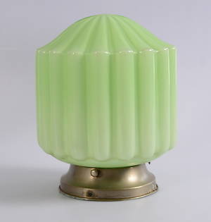 TAKLAMPA, glas, 1900-talets första hälft.