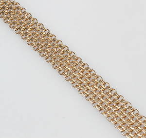 ARMBAND X-LÄNK, 18k guld, vikt ca 27,4 gr.