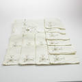 BRODERAD DUK SAMT SERVETTER, 1  12 stycken.