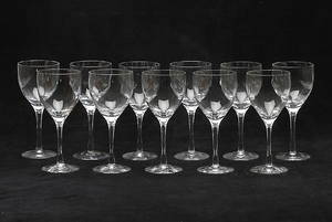 VINGLAS, 10 1 st. Vitvin, Chateau, Bertil Vallien, Kosta Boda.