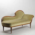 KANAPÉ, mahognyplysch, 1880-tal.