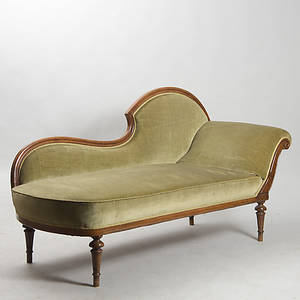 KANAPÉ, mahognyplysch, 1880-tal.